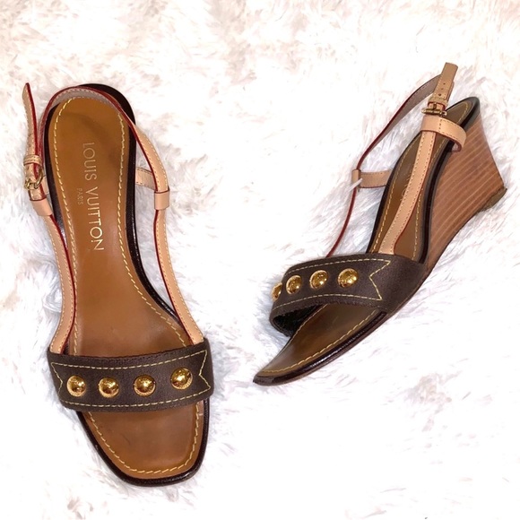 Authentic Louis Vuitton Wedge Sandals - Picture 3 of 8